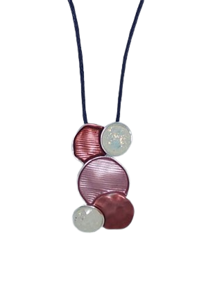 Colgante rodio con cordón negro